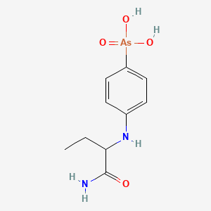 molecular formula C10H15AsN2O4 B14482731 Arsanilic acid, N-(1-carbamoylpropyl)- CAS No. 64046-99-7