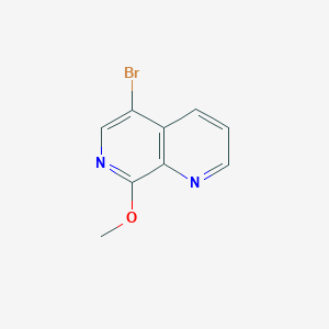 molecular formula C9H7BrN2O B1448274 5-Bromo-8-methoxy-1,7-naphthyridine CAS No. 1447965-76-5