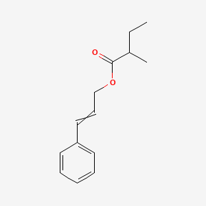 molecular formula C14H18O2 B14482742 3-Phenylallyl 2-methylbutyrate CAS No. 67883-77-6