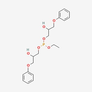 molecular formula C20H27O7P B14482745 Ethyl bis(2-hydroxy-3-phenoxypropyl) phosphite CAS No. 65549-66-8