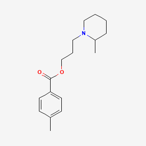 molecular formula C17H25NO2 B14482757 Benzoic acid, 4-methyl-, 3-(2-methyl-1-piperidinyl)propyl ester CAS No. 63980-11-0