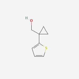 molecular formula C8H10OS B1448276 [1-(Thiophen-2-yl)cyclopropyl]methanol CAS No. 1447963-30-5
