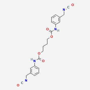 molecular formula C22H22N4O6 B14482828 Carbamic acid, (3-isocyanatomethylphenyl)-, 1,4-butanediyl ester CAS No. 65105-02-4
