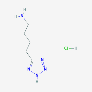 molecular formula C5H12ClN5 B1448284 [4-(1H-四唑-5-基)丁基]胺盐酸盐 CAS No. 91419-59-9