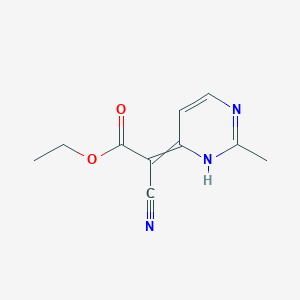molecular formula C10H11N3O2 B14482865 Ethyl cyano(2-methylpyrimidin-4(3H)-ylidene)acetate CAS No. 64560-03-8