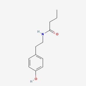 molecular formula C12H17NO2 B14482880 N-[2-(4-Hydroxyphenyl)ethyl]butanamide CAS No. 66800-53-1
