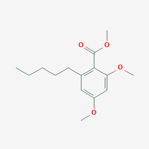 molecular formula C15H22O4 B14482886 Methyl 2,4-dimethoxy-6-pentylbenzoate CAS No. 63953-83-3