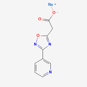 molecular formula C9H6N3NaO3 B1448290 Sodium 2-[3-(pyridin-3-yl)-1,2,4-oxadiazol-5-yl]acetate CAS No. 1376152-71-4