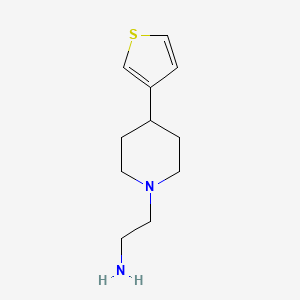 molecular formula C11H18N2S B1448292 2-[4-(噻吩-3-基)哌啶-1-基]乙-1-胺 CAS No. 1447964-52-4