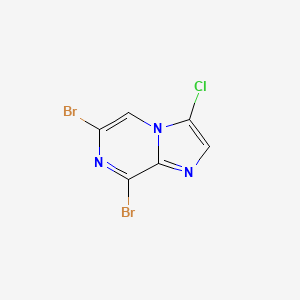 molecular formula C6H2Br2ClN3 B1448293 6,8-Dibromo-3-chloroimidazo[1,2-a]pyrazine CAS No. 1255097-94-9