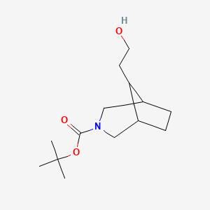 molecular formula C14H25NO3 B1448294 3-Boc-8-hydroxyethyl-3-azabicyclo[3.2.1]octane CAS No. 1341039-65-3