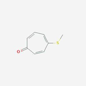 molecular formula C8H8OS B14482946 4-(Methylsulfanyl)cyclohepta-2,4,6-trien-1-one CAS No. 64615-24-3