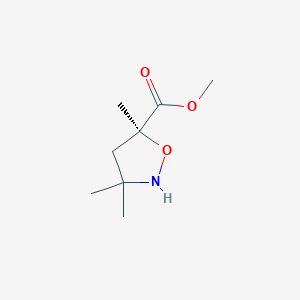 molecular formula C8H15NO3 B14482971 Methyl (5S)-3,3,5-trimethyl-1,2-oxazolidine-5-carboxylate CAS No. 64018-36-6