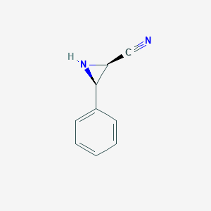 molecular formula C9H8N2 B14483012 (2R,3S)-3-phenylaziridine-2-carbonitrile 