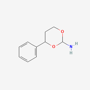 molecular formula C10H13NO2 B14483015 4-Phenyl-1,3-dioxan-2-amine CAS No. 64254-42-8