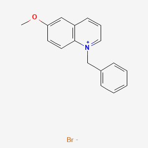 molecular formula C17H16BrNO B14483021 Quinolinium, 6-methoxy-1-(phenylmethyl)-, bromide CAS No. 63816-10-4