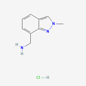 molecular formula C9H12ClN3 B1448303 (2-methyl-2H-indazol-7-yl)methanamine hydrochloride CAS No. 1400764-43-3
