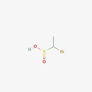 molecular formula C2H5BrO2S B14483067 1-Bromoethane-1-sulfinic acid CAS No. 64568-27-0