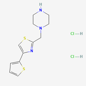 2-(Piperazin-1-ylmethyl)-4-(thiophen-2-yl)thiazole dihydrochloride