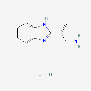 molecular formula C10H12ClN3 B1448308 [2-(1H-benzimidazol-2-yl)prop-2-en-1-yl]amine hydrochloride CAS No. 1351614-02-2