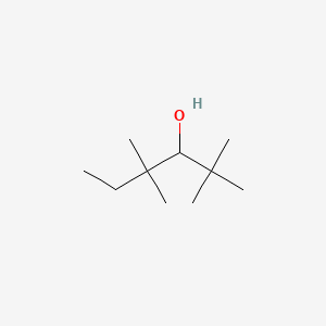 molecular formula C10H22O B14483103 2,2,4,4-Tetramethylhexan-3-ol CAS No. 66256-65-3