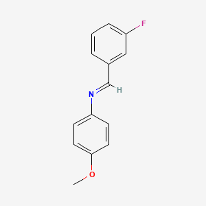 molecular formula C14H12FNO B14483137 Benzenamine, N-[(3-fluorophenyl)methylene]-4-methoxy- CAS No. 64222-81-7