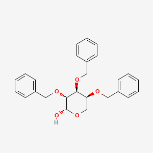 molecular formula C26H28O5 B1448317 2,3,4-Tri-O-benzyl-beta-L-arabinopyranose CAS No. 77943-33-0