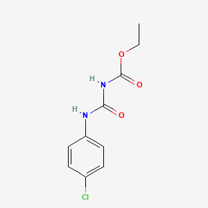 molecular formula C10H11ClN2O3 B14483221 Ethyl [(4-chlorophenyl)carbamoyl]carbamate CAS No. 65440-23-5