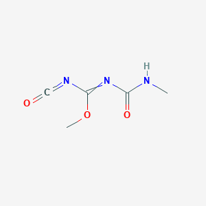 molecular formula C5H7N3O3 B14483250 Methyl (methylcarbamoyl)carbonimidisocyanatidate CAS No. 64836-52-8