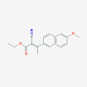 molecular formula C18H17NO3 B14483259 Ethyl 2-cyano-3-(6-methoxynaphthalen-2-yl)but-2-enoate CAS No. 66115-51-3