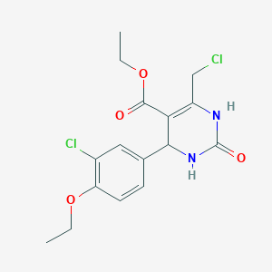 Ethyl 4-(3-chloro-4-ethoxyphenyl)-6-(chloromethyl)-2-oxo-1,2,3,4-tetrahydropyrimidine-5-carboxylate