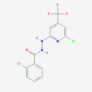 2-chloro-N'-[6-chloro-4-(trifluoromethyl)-2-pyridinyl]benzenecarbohydrazide