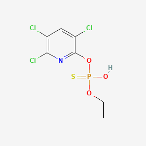 molecular formula C7H7Cl3NO3PS B14483296 Phosphorothioic acid, O-ethyl O-(3,5,6-trichloro-2-pyridinyl) ester CAS No. 66651-96-5