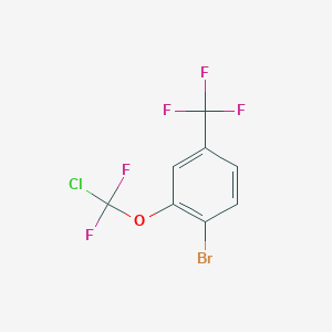 molecular formula C8H3BrClF5O B1448332 1-Bromo-2-[chloro(difluoro)methoxy]-4-(trifluoromethyl)benzene CAS No. 1417567-99-7