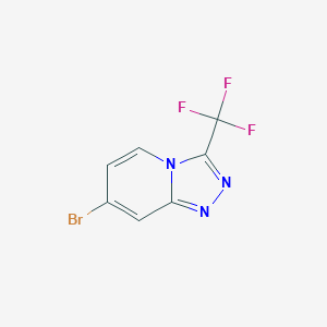 molecular formula C7H3BrF3N3 B1448334 7-Bromo-3-(trifluoromethyl)-[1,2,4]triazolo[4,3-a]pyridine CAS No. 1021923-54-5
