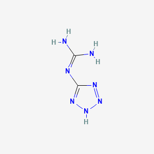 molecular formula C2H5N7 B14483376 1H-Tetrazole, 5-guanidino- CAS No. 66591-60-4