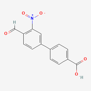 4-(4-Formyl-3-nitrophenyl)benzoic acid