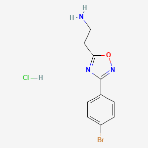 {2-[3-(4-Bromophenyl)-1,2,4-oxadiazol-5-yl]ethyl}amine hydrochloride
