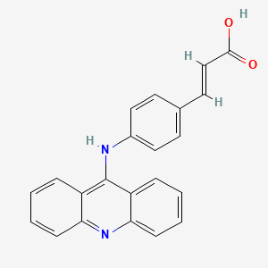 molecular formula C22H16N2O2 B14483415 p-(9-Acridinylamino)cinnamic acid CAS No. 64895-08-5