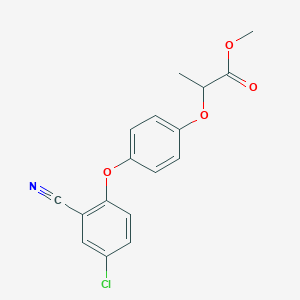 molecular formula C17H14ClNO4 B14483429 Methyl 2-[4-(4-chloro-2-cyanophenoxy)phenoxy]propanoate CAS No. 65841-23-8
