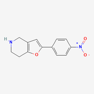 molecular formula C13H12N2O3 B1448343 2-(4-nitrophenyl)-4H,5H,6H,7H-furo[3,2-c]pyridine CAS No. 1192968-13-0