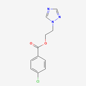 molecular formula C11H10ClN3O2 B14483436 Benzoic acid, 4-chloro-, 2-(1H-1,2,4-triazol-1-yl)ethyl ester CAS No. 66760-20-1