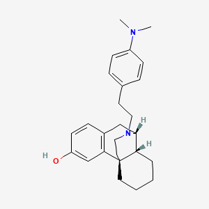 molecular formula C26H34N2O B14483467 (-)-17-(p-Dimethylamino)phenethylmorphinan-3-ol CAS No. 63732-69-4