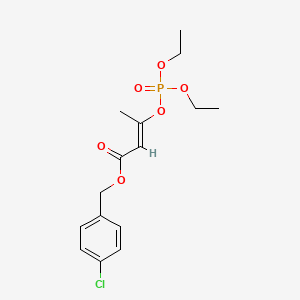 molecular formula C15H20ClO6P B14483468 Phosphoric acid, 1-(p-chlorobenzyloxycarbonyl)-1-propen-2-yl diethyl ester CAS No. 64050-63-1