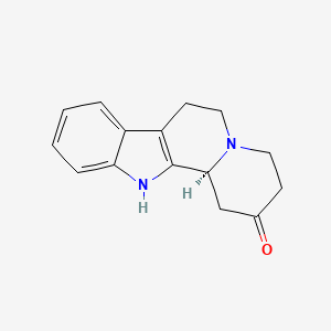 molecular formula C15H16N2O B14483470 (12bS)-3,4,6,7,12,12b-Hexahydroindolo[2,3-a]quinolizin-2(1H)-one CAS No. 65378-13-4