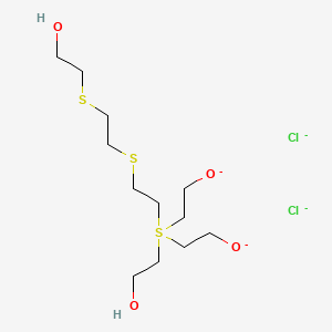 molecular formula C12H26Cl2O4S3-4 B14483473 Sulfonium, (thiodiethylene)bis(bis(2-hydroxyethyl)-, dichloride CAS No. 64036-79-9