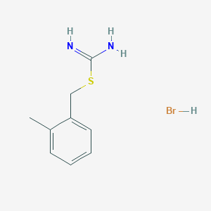 molecular formula C9H13BrN2S B1448360 {[(2-Methylphenyl)methyl]sulfanyl}methanimidamide hydrobromide CAS No. 27671-81-4