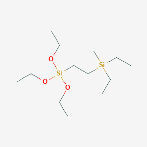 molecular formula C13H32O3Si2 B14483620 Diethyl(methyl)[2-(triethoxysilyl)ethyl]silane CAS No. 66311-06-6