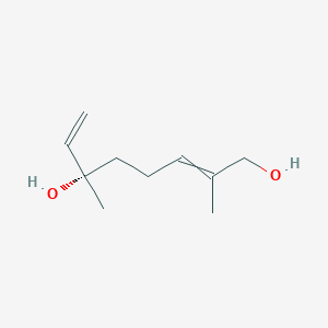 molecular formula C10H18O2 B14483631 (6S)-2,6-Dimethylocta-2,7-diene-1,6-diol CAS No. 66957-95-7