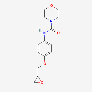 molecular formula C14H18N2O4 B14483689 N-{4-[(Oxiran-2-yl)methoxy]phenyl}morpholine-4-carboxamide CAS No. 65653-28-3